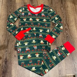 Hanna Andersson Star Wars Mandalorian long johns pajamas S small Baby Yoda